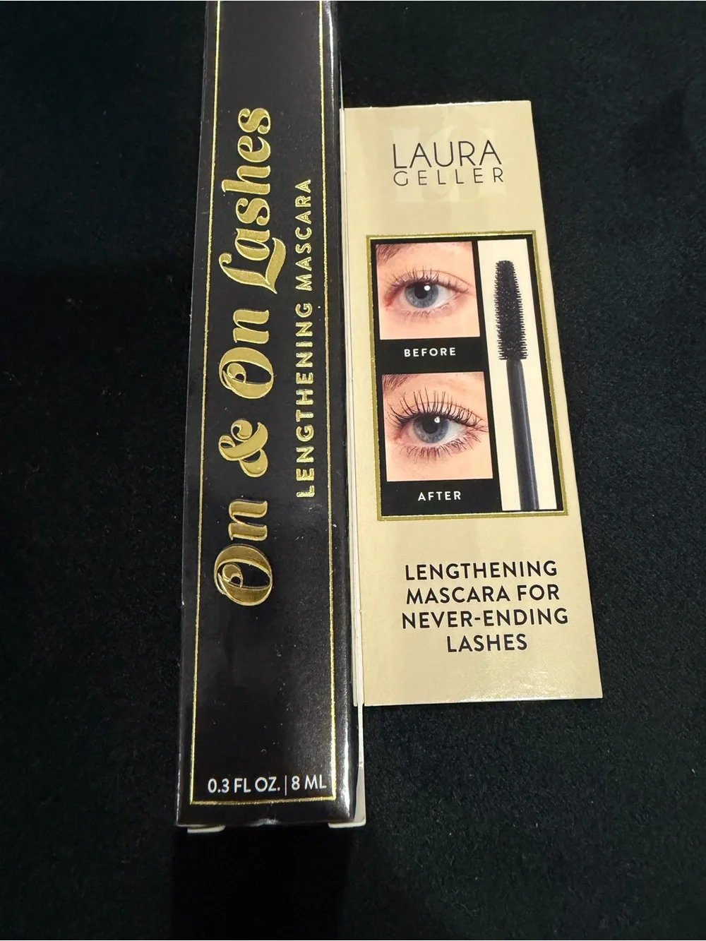 Laura Geller On & On Lashes Lengthening Mascara Black 0.3 oz NEW